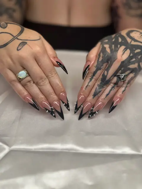 Sculpted full set acrylic nail extensions at Glitz & Glamour Studio in San Marcos, CA